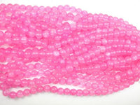 Dyed Jade- Pink, 8mm Round Beads-RainbowBeads