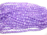 Dyed Jade- Lavender, 8mm Round Beads-RainbowBeads