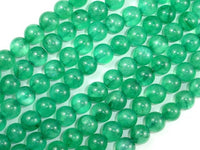 Dyed Jade- Green, 8mm Round Beads-RainbowBeads