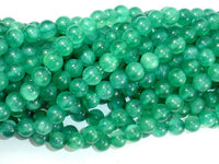 Dyed Jade- Green, 8mm Round Beads-RainbowBeads
