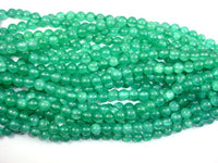 Dyed Jade- Green, 8mm Round Beads-RainbowBeads