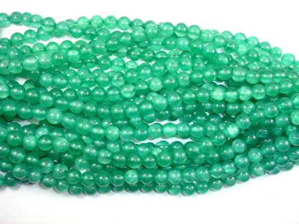Dyed Jade- Green, 8mm Round Beads-RainbowBeads