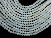 White Agate, 6mm (6.3 mm) Round Beads-RainbowBeads
