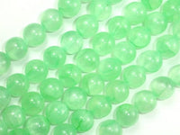 Dyed Jade, Light Green, 10mm Round Bead-RainbowBeads