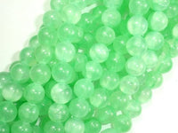 Dyed Jade, Light Green, 10mm Round Bead-RainbowBeads