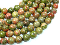 Unakite Beads, 12mm Round Beads-RainbowBeads