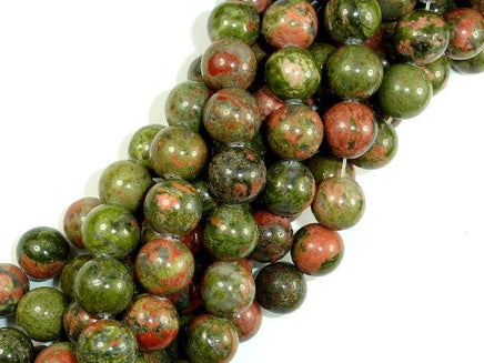 Unakite Beads, 12mm Round Beads-RainbowBeads