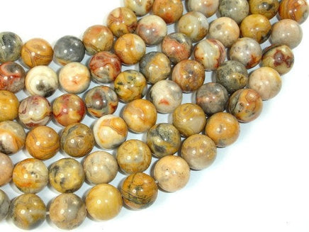 Crazy Lace Agate Beads, 12mm Round Beads-RainbowBeads