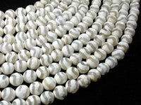 Tibetan Agate Beads, 8mm Faceted Round-RainbowBeads