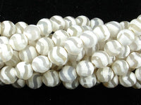 Tibetan Agate Beads, 8mm Faceted Round-RainbowBeads
