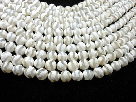 Tibetan Agate Beads, 8mm Faceted Round-RainbowBeads