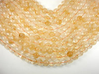 Genuine Citrine Beads, 12mm Faceted Round Beads-RainbowBeads