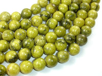 Yellow Turquoise Beads, 14mm Round Beads-RainbowBeads