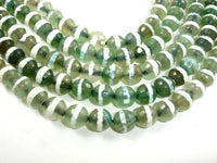 Tibetan Agate Beads, 10mm Faceted Round-RainbowBeads