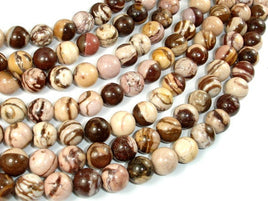 Brown Zebra Jasper, 10mm Round Beads-RainbowBeads