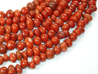 Red Jasper Beads, Pebble Nugget Beads-RainbowBeads