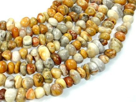 Crazy Lace Agate Beads, Pebble Nugget Beads-RainbowBeads