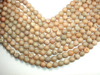 Druzy Agate Beads, Light Champagne Geode Beads, 10mm Round Beads-RainbowBeads