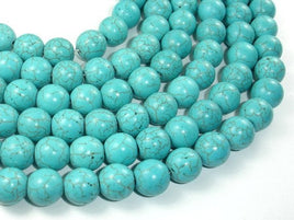 Howlite Turquoise Beads, 12mm Round Beads-RainbowBeads