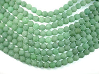 Matte Green Aventurine Beads, 10mm Round Beads-RainbowBeads
