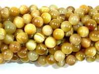 Golden Tiger Eye, 8mm Round Beads-RainbowBeads