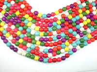 Howlite Beads, Multicolored, Round, 8mm-RainbowBeads