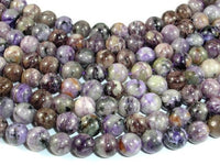 Genuine Charoite, 8mm Round Beads-RainbowBeads