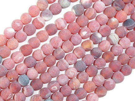 Frosted Matte Agate, 6mm Round Beads-RainbowBeads