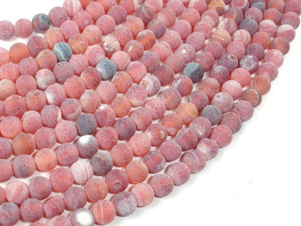 Frosted Matte Agate, 6mm Round Beads-RainbowBeads