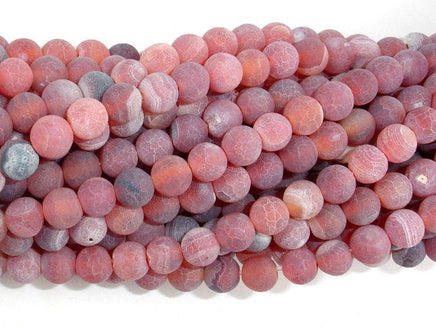Frosted Matte Agate, 6mm Round Beads-RainbowBeads