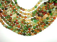 Agate Beads, 10mm (10.5 mm) Round Beads-RainbowBeads