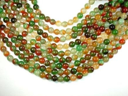 Agate Beads, 10mm (10.5 mm) Round Beads-RainbowBeads