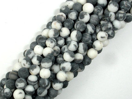 Matte Zebra Jasper Beads, 6mm Round Beads-RainbowBeads