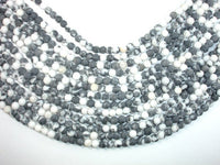 Matte Zebra Jasper Beads, 6mm Round Beads-RainbowBeads