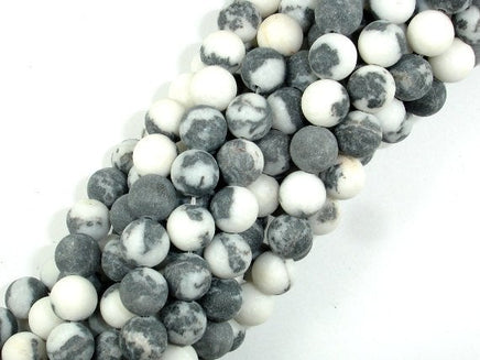 Matte Zebra Jasper Beads, 8mm, Round Beads-RainbowBeads