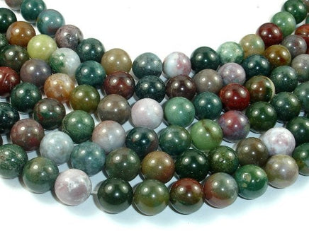 Indian Agate Beads, Fancy Jasper Beads, 12mm-RainbowBeads