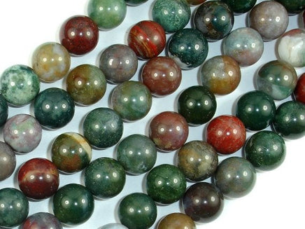 Indian Agate Beads, Fancy Jasper Beads, 12mm-RainbowBeads