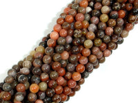Orange River Jasper, 4mm Round Beads-RainbowBeads