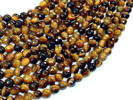 Tiger Eye Beads, 6mm Faceted Round-RainbowBeads
