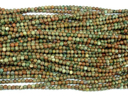 Rhyolite Beads, 3mm Round Beads-RainbowBeads