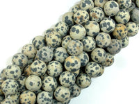 Matte Dalmation Jasper Beads, 10mm Round Beads-RainbowBeads