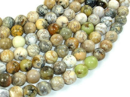 Dendritic Opal Beads, Moss Opal, 10mm Round Beads-RainbowBeads