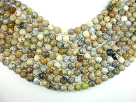 Dendritic Opal Beads, Moss Opal, 10mm Round Beads-RainbowBeads