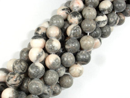 Pink Zebra Jasper, 10mm Round Beads-RainbowBeads