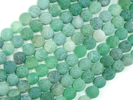 Frosted Matte Agate - Green, 8mm Round Beads, 14.5 Inch, Full strand-RainbowBeads