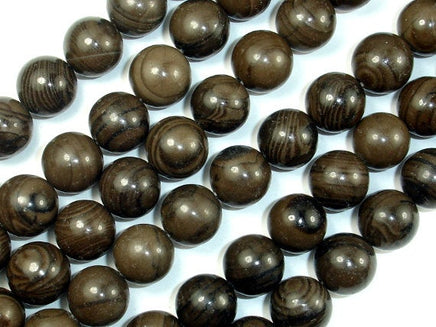 Coffee Jasper Beads, 12mm Round Beads-RainbowBeads