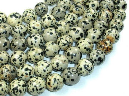 Dalmation Jasper Beads, 14mm Round Beads-RainbowBeads