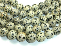 Dalmation Jasper Beads, 14mm Round Beads-RainbowBeads
